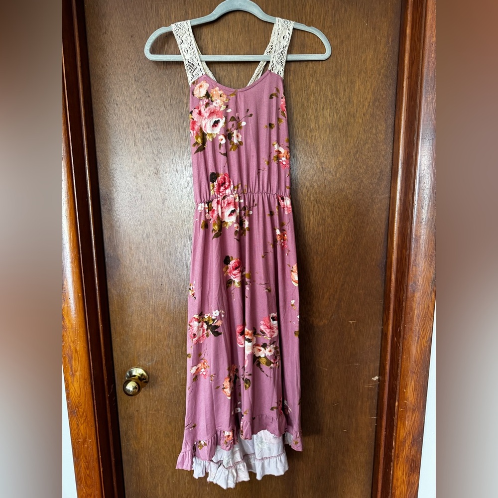 Chenault Mauve Floral Maxi Dress